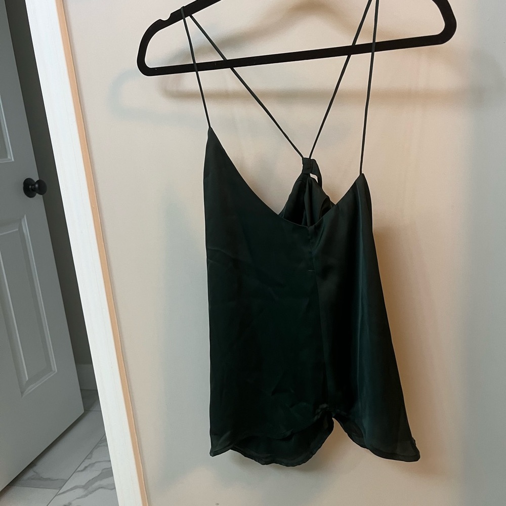 Fabrik size S green silky top